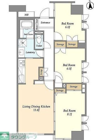 UURコート志木の物件間取画像